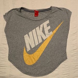Grey Nike Logo Workout T- Shirt